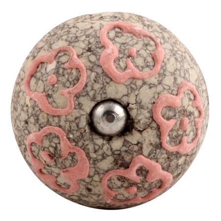 Pink Floral Crackle Ceramic Wine Stopper